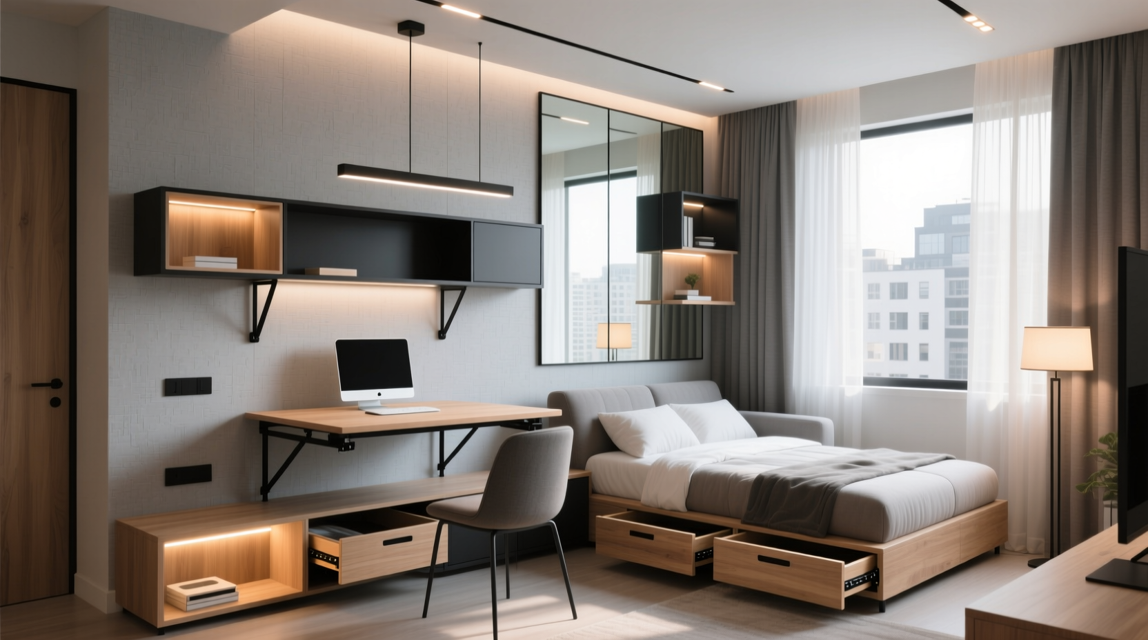 how to decorate small spaces with multifunctional furniture ideas