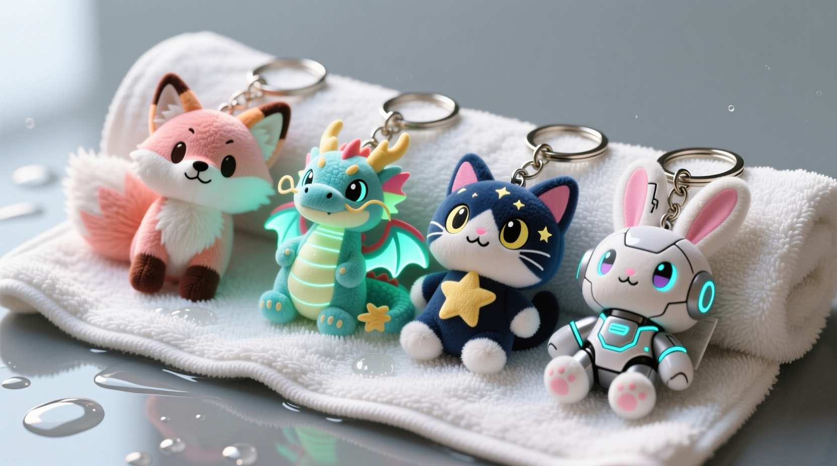 how to dry a soaked plush anime keychain