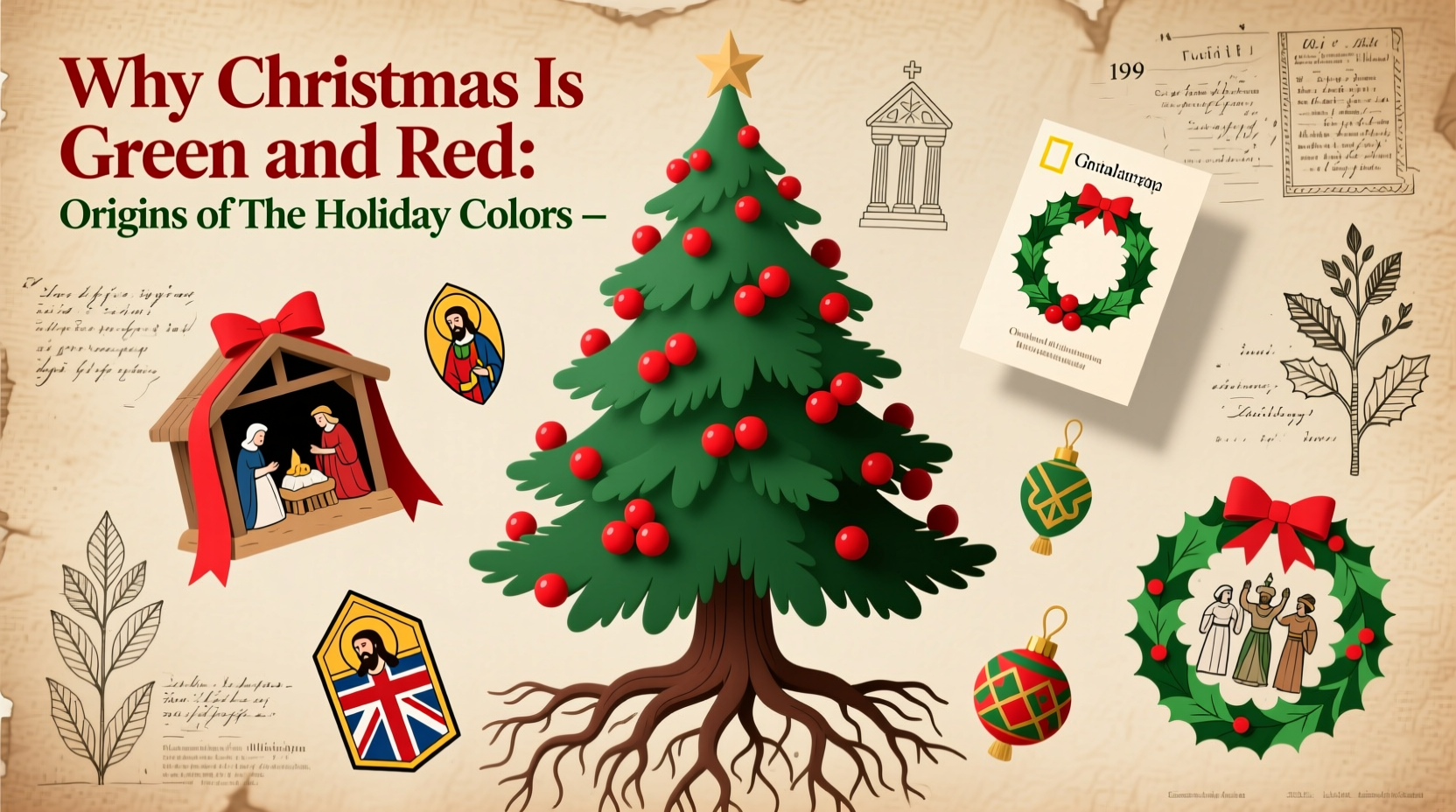 why is christmas green and red