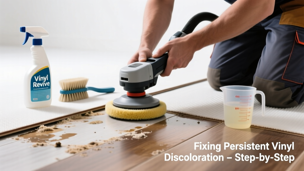 Fixing Vinyl Floor Discoloration That Won’t Clean
