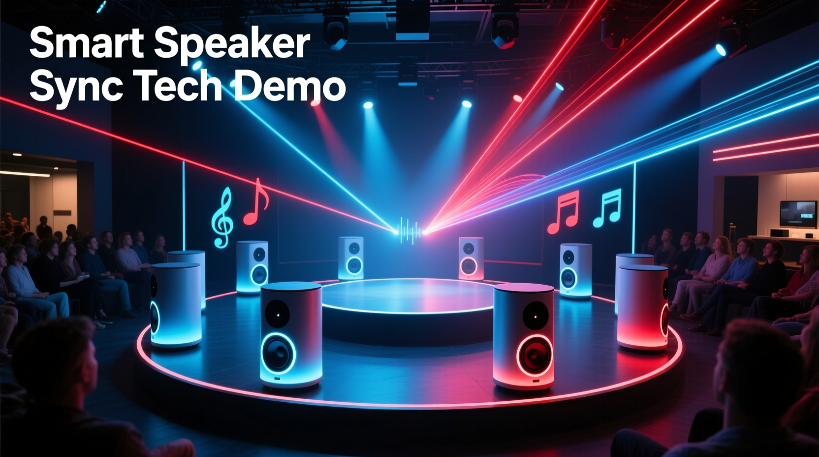 how to integrate smart speakers into synchronized light music shows