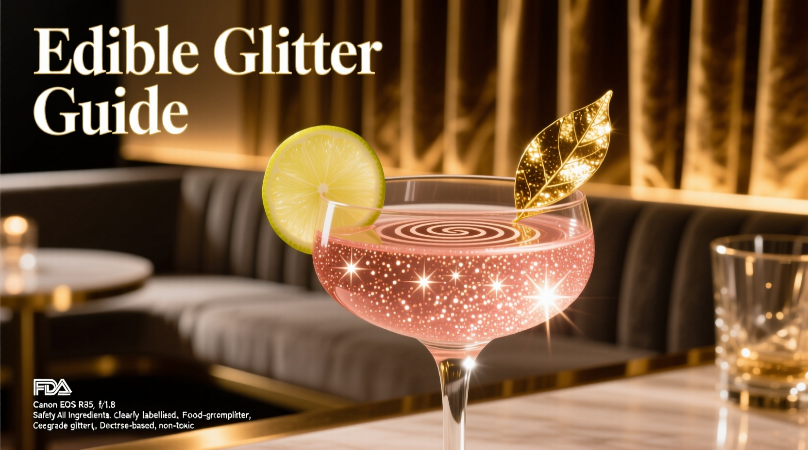 how to use edible glitter safely in glamorous cocktails