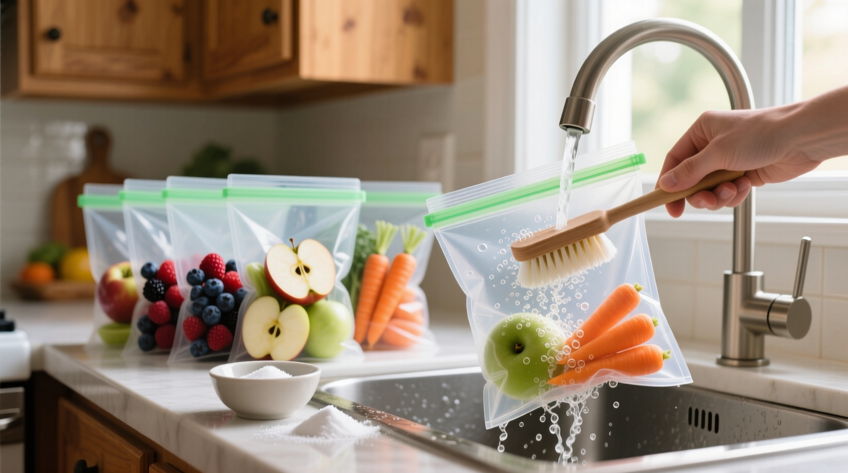 eco friendly cleaning tips sanitize silicone bags safely