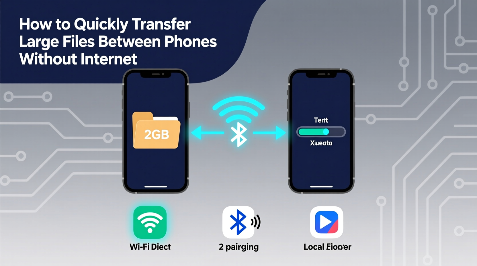 how to quickly transfer large files between phones without internet
