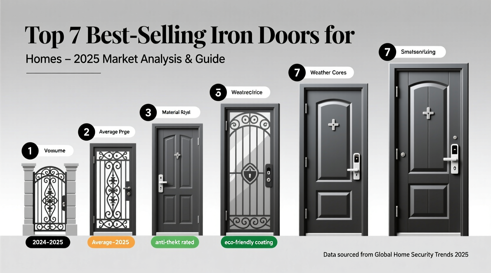 best selling iron doors for houses