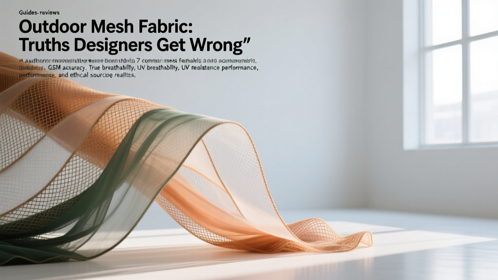 Outdoor Mesh Fabric: Truths Designers Get Wrong