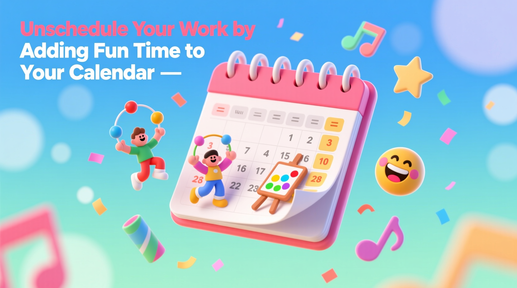 unschedule your work by adding fun time to your calen