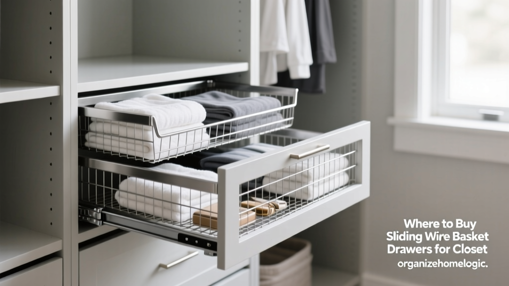 Where to Buy Sliding Wire Basket Drawers for Closets