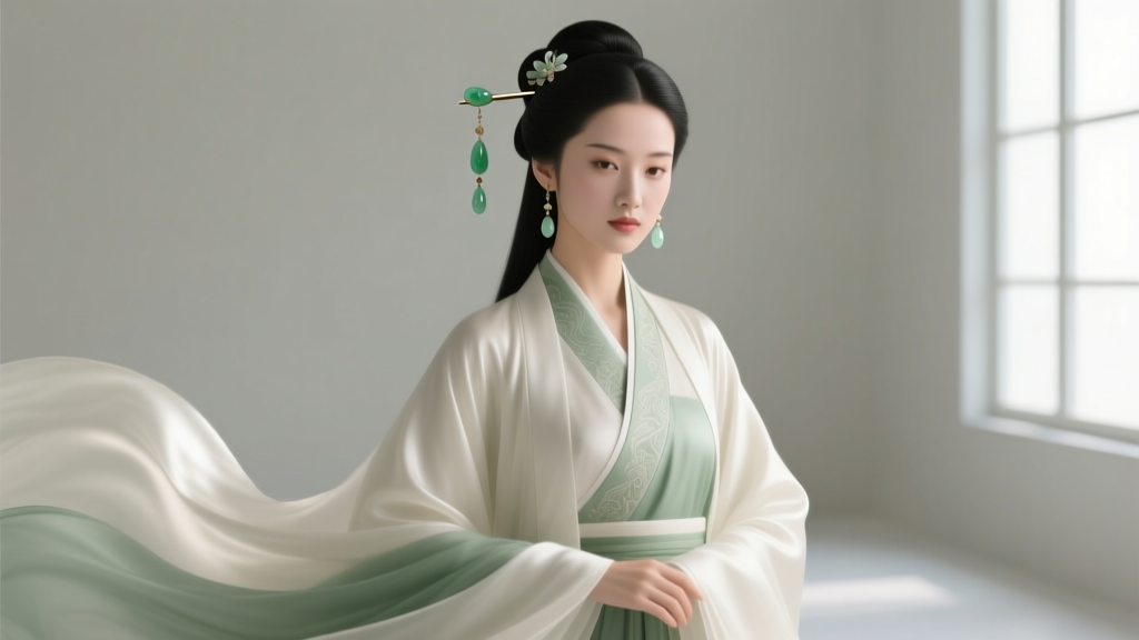 Styling Complete Hanfu Ensembles With Jade Hair Ornaments