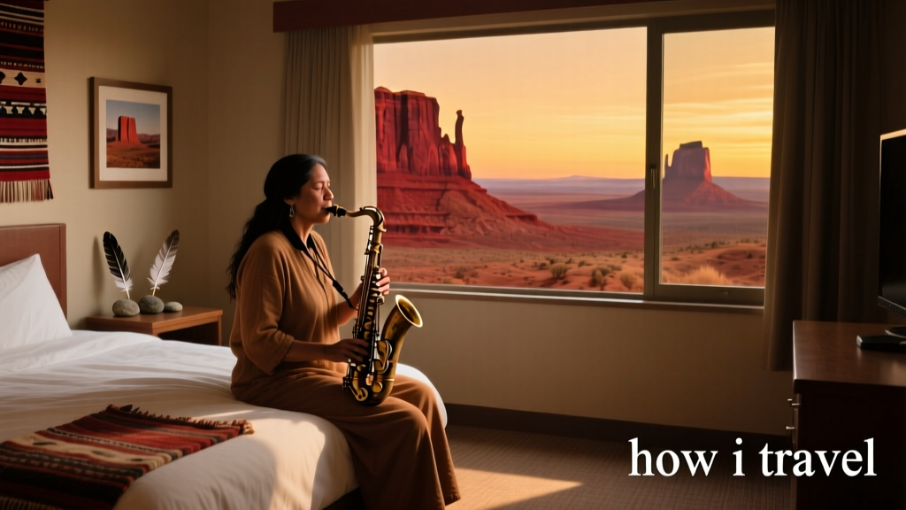 How I Travel: Poet Joy Harjo Plays Sax in Her Hotel Room — A Portrait of Ritual, Resonance, and Resistance