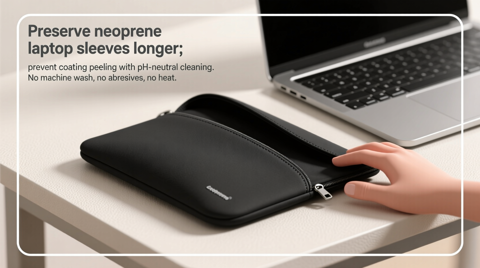 how to clean neoprene laptop sleeves without peeling
