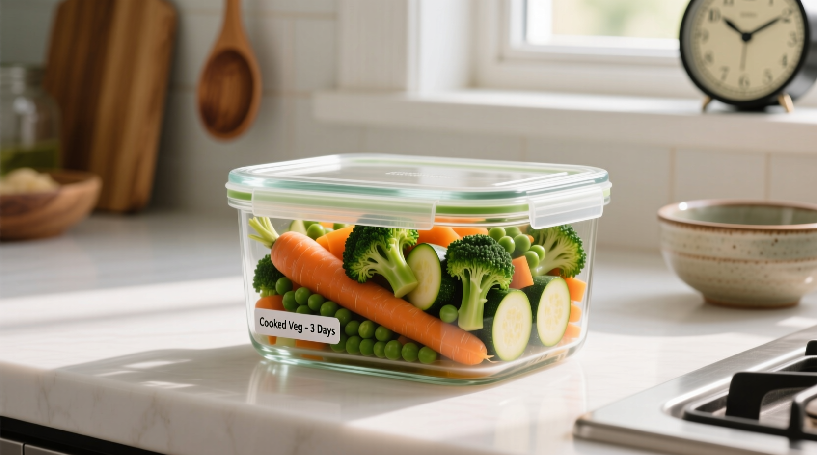 how long does cooked veg last in the fridge