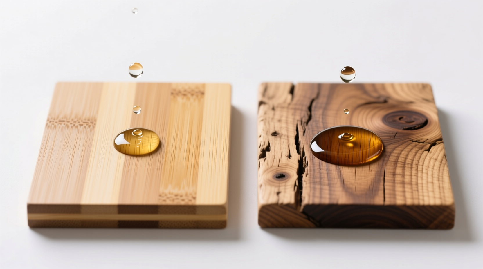 bamboo vs reclaimed wood coffee ring resistance