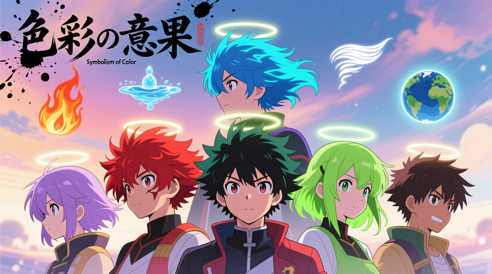 why do anime characters have such colorful hair symbolic meaning or style