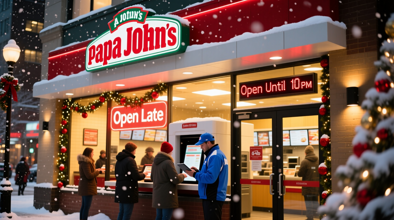is papa johns open christmas eve