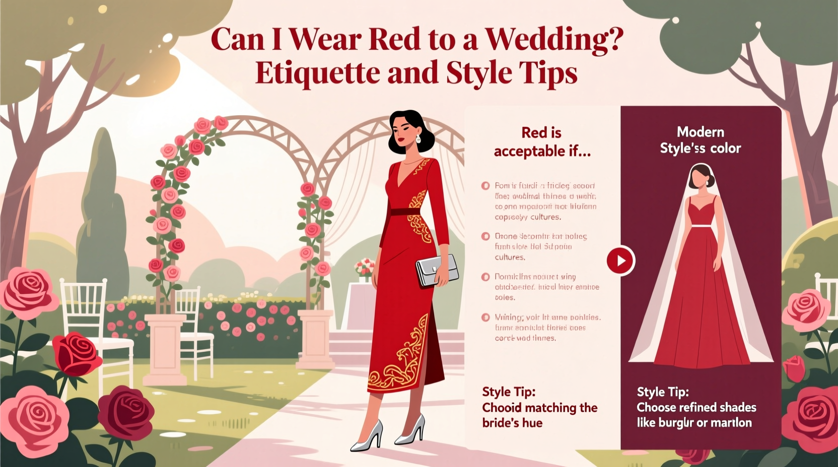 can i wear red to a wedding