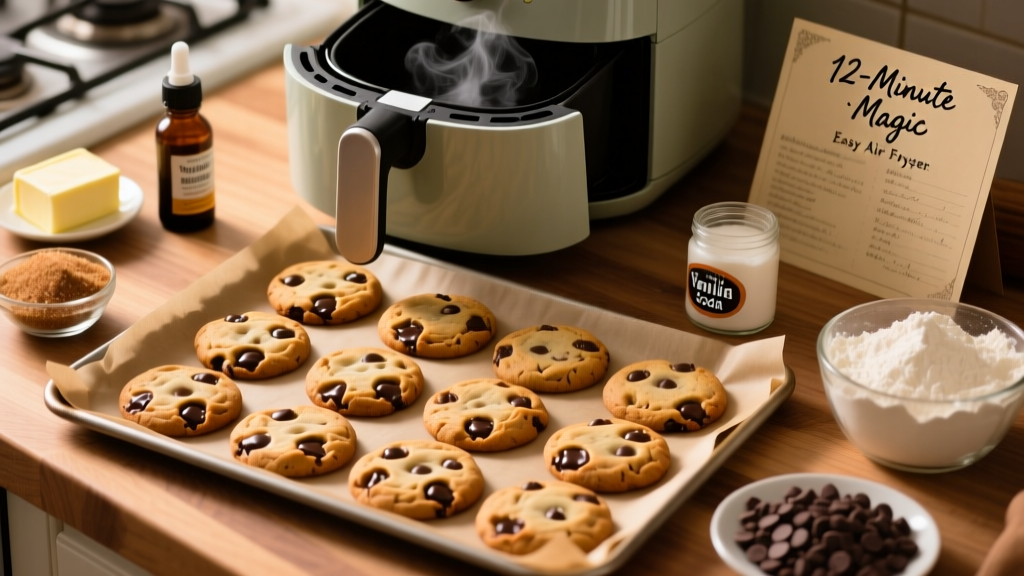 Easy Air Fryer Chocolate Chip Cookies (12-Minute Recipe)