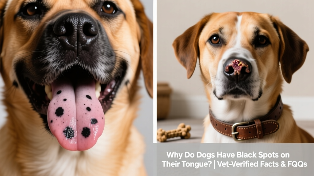 Side-by-side comparison: healthy pigmented tongue spots versus an abnormal raised lesion