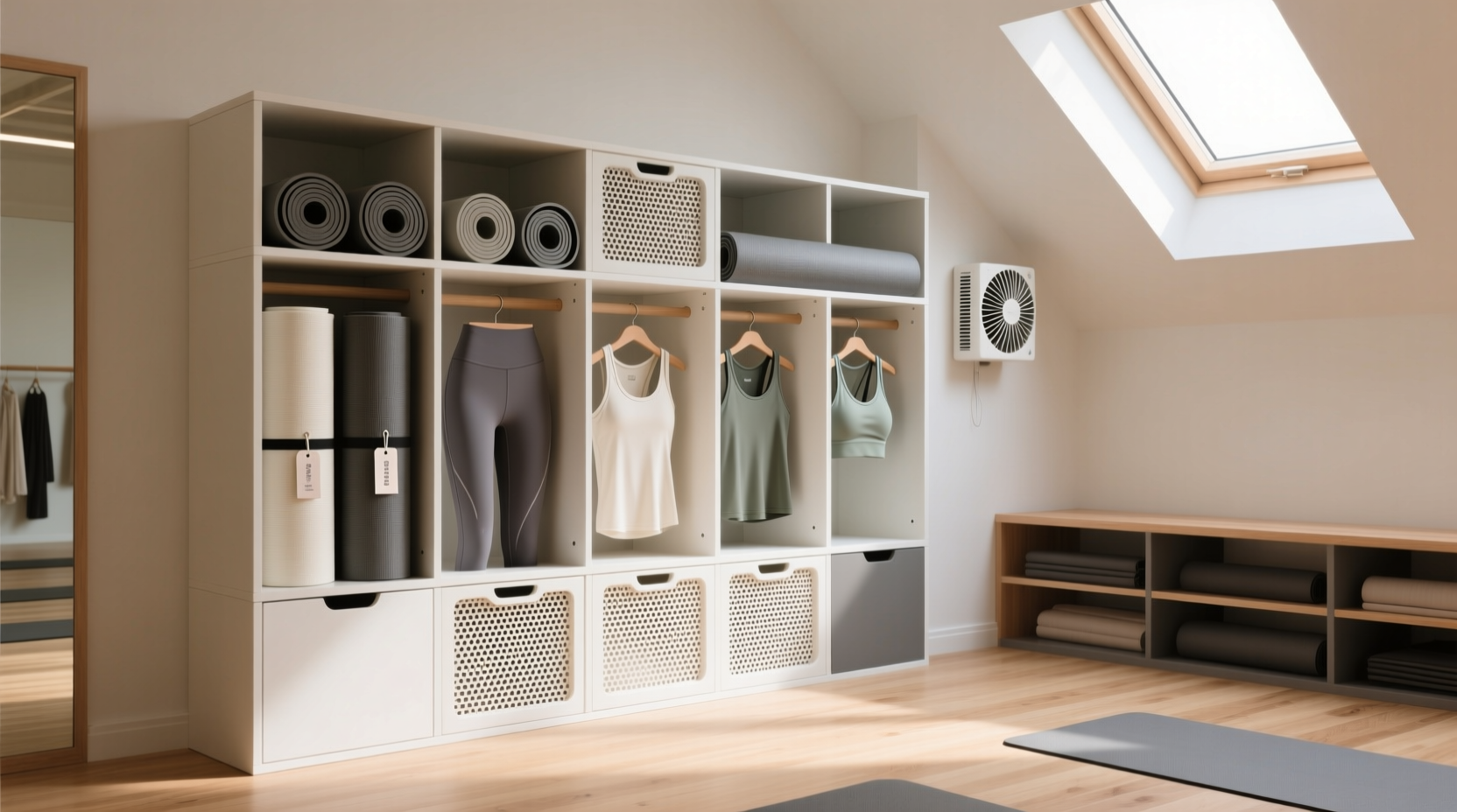 yoga mat activewear storage tips