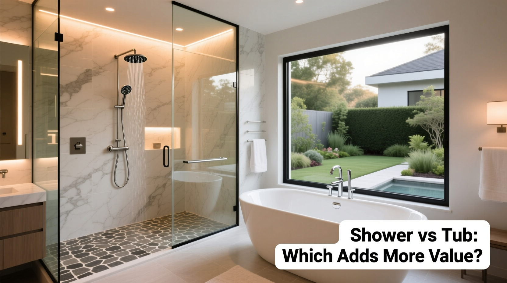 standing shower vs bathtub which adds more value to your home