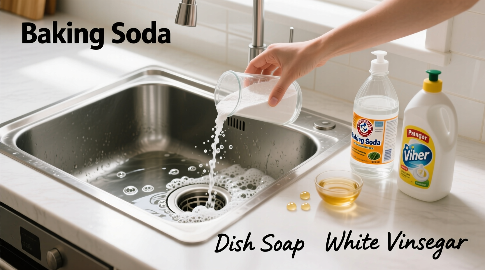 how to fix a slow draining sink with pantry staples