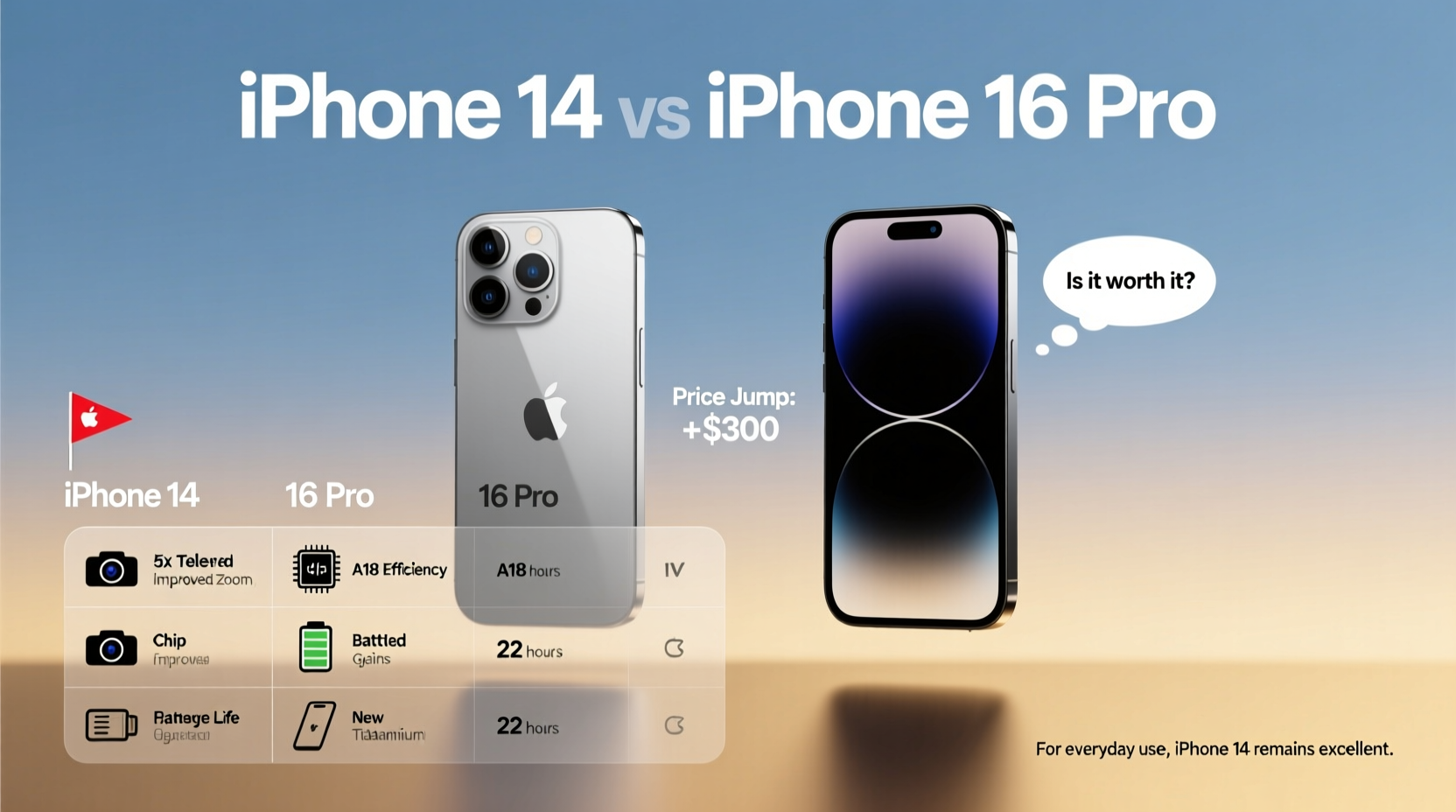 is upgrading from iphone 14 to 16 pro worth the price jump for average users