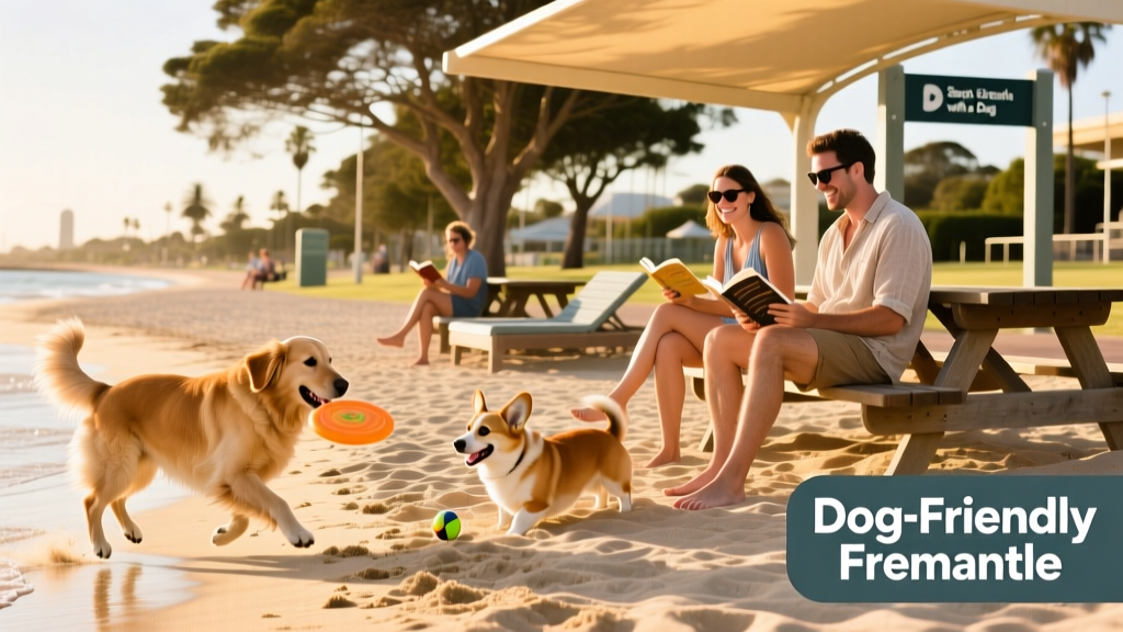 South Beach park with dogs playing and people relaxing