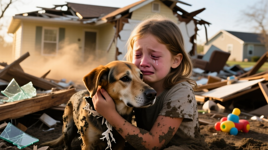 Touching Photo of Girl Finding Dog in Rubble of Oklahoma Tornado Goes Viral