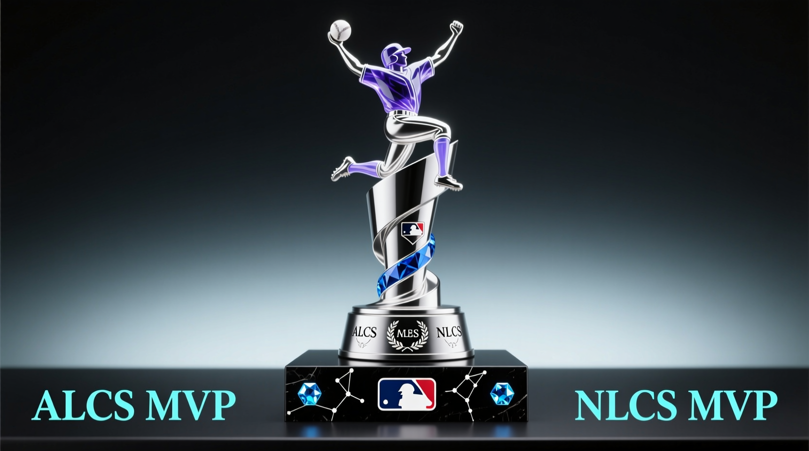major league baseball american league championship series nlcs mvp trophy designed and handcrafted by tiffany co
