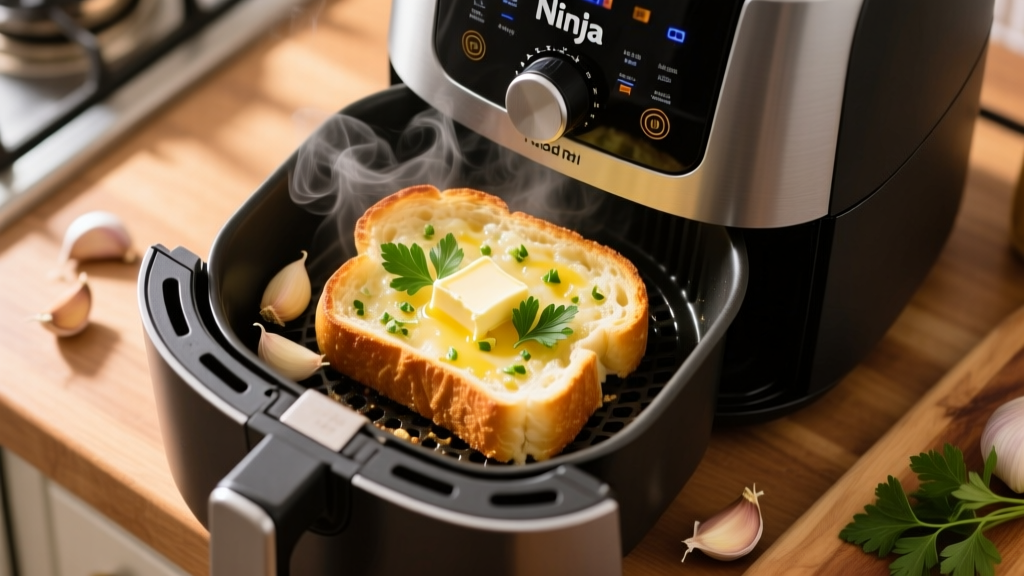 Perfect Frozen Garlic Bread in Ninja Foodi (Crispy!)