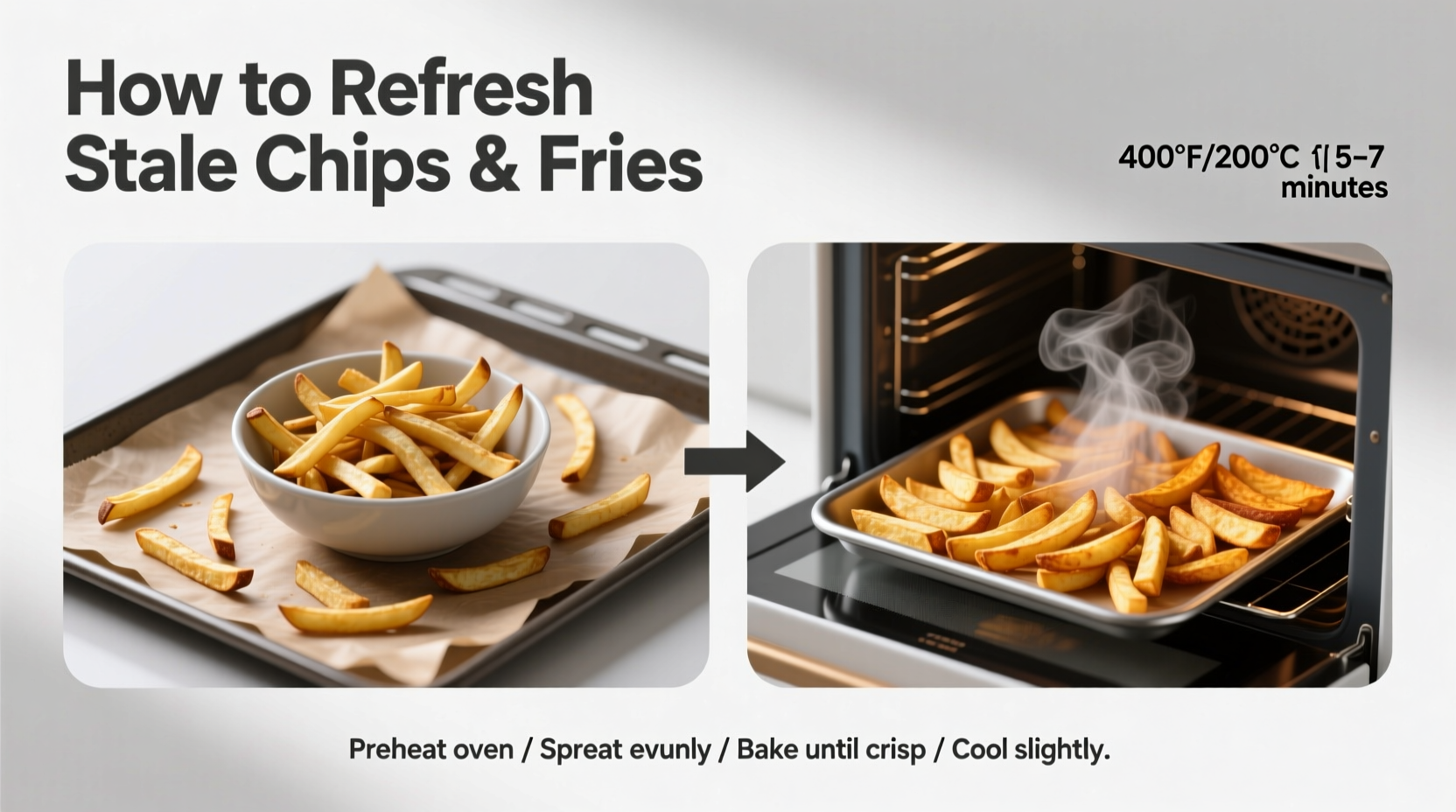 how to refresh stale chips and fries quickly at home