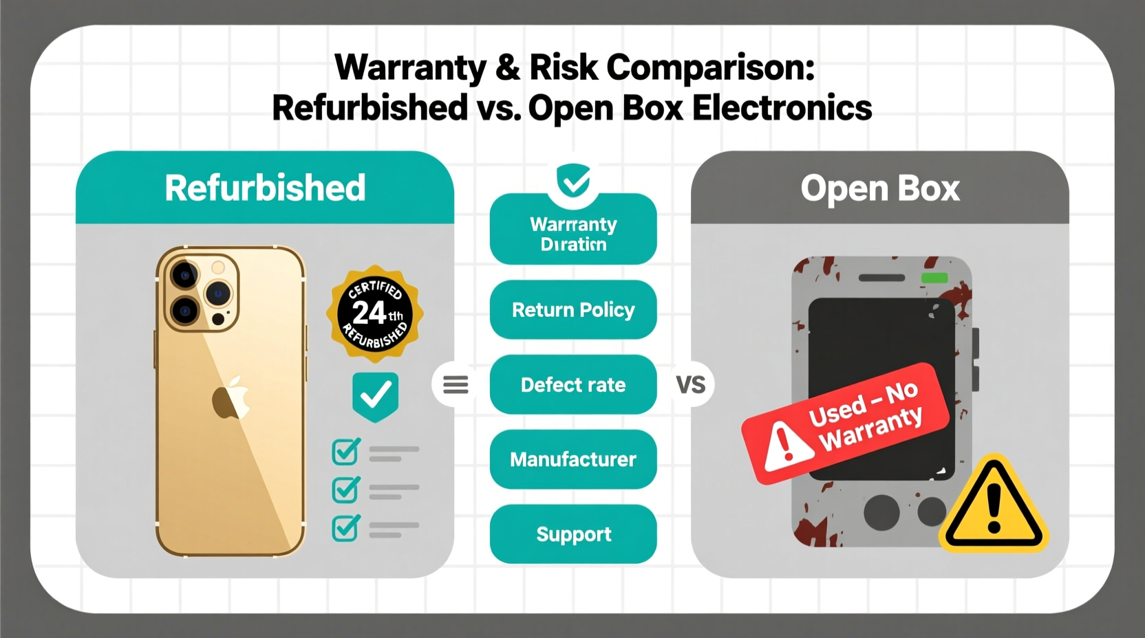 refurbished vs open box tech is the warranty difference risky