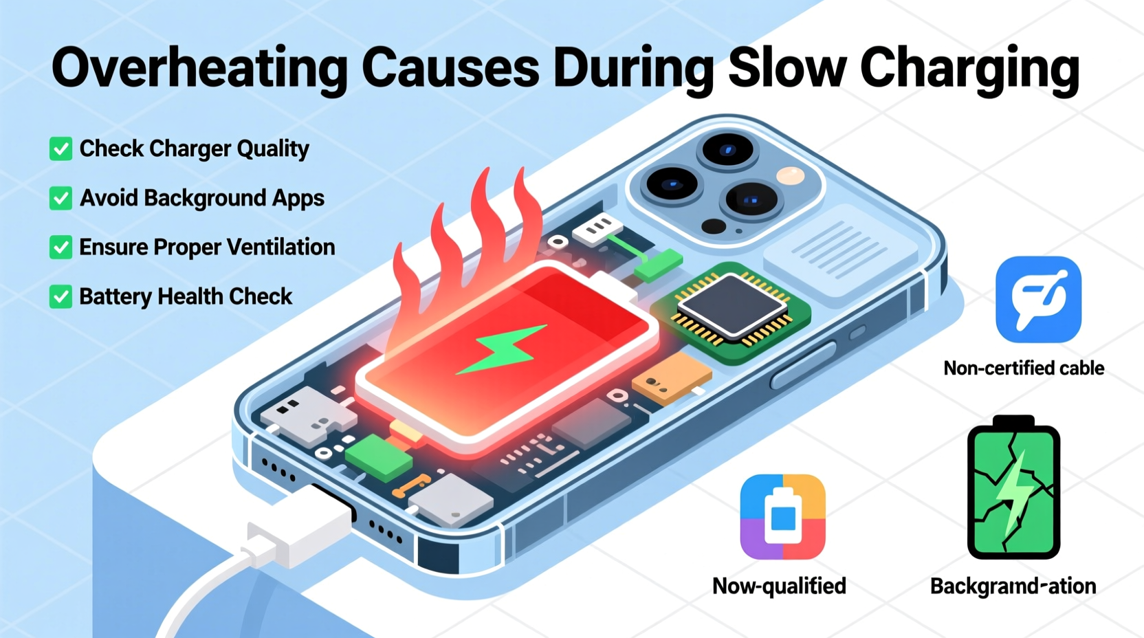 why is my phone overheating while charging slowly