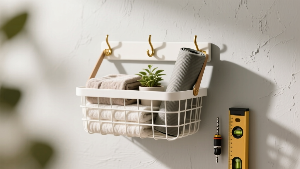 How to Install a Wall Basket with Hooks (Step-by-Step)