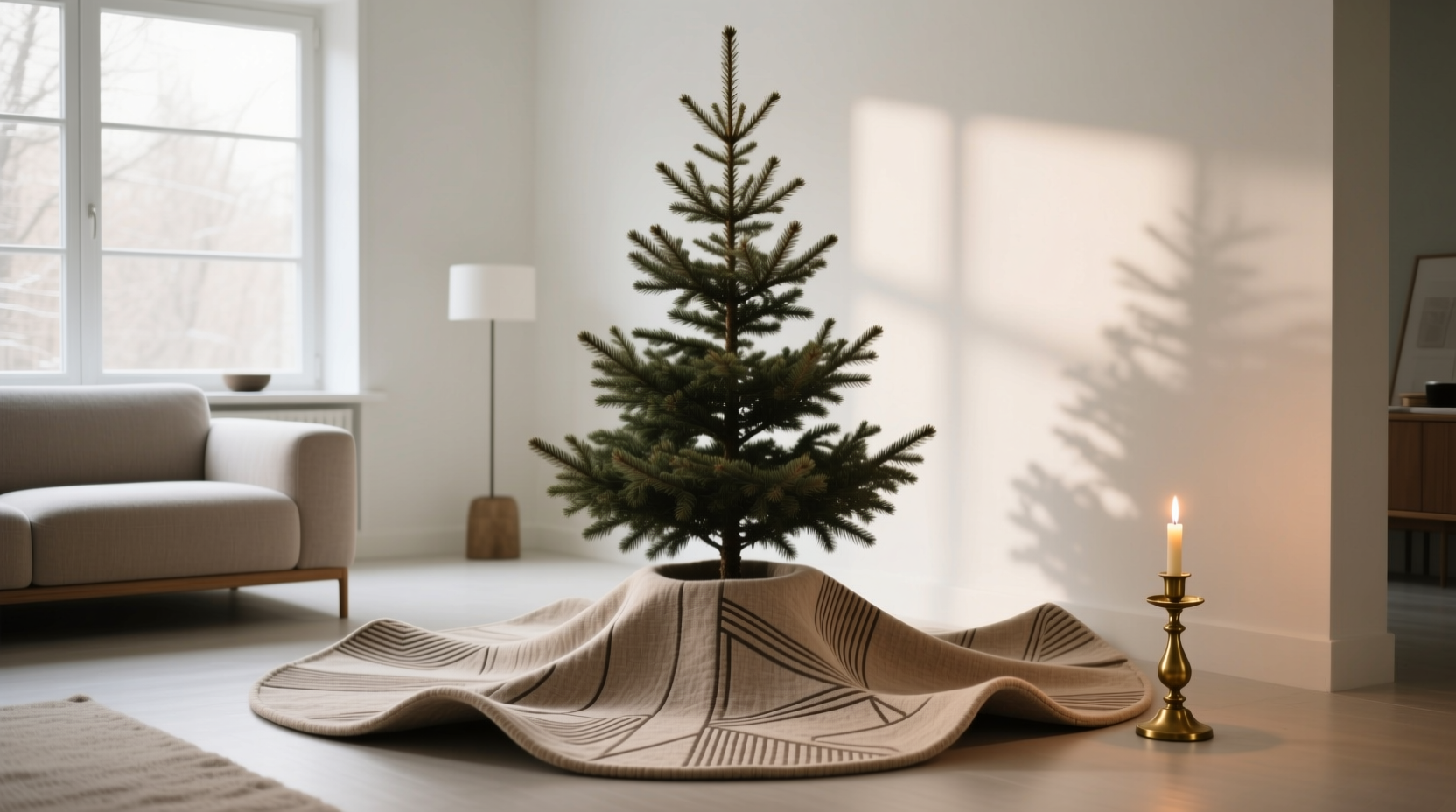 how to hide christmas tree stand creatively with stylish concealers or decor