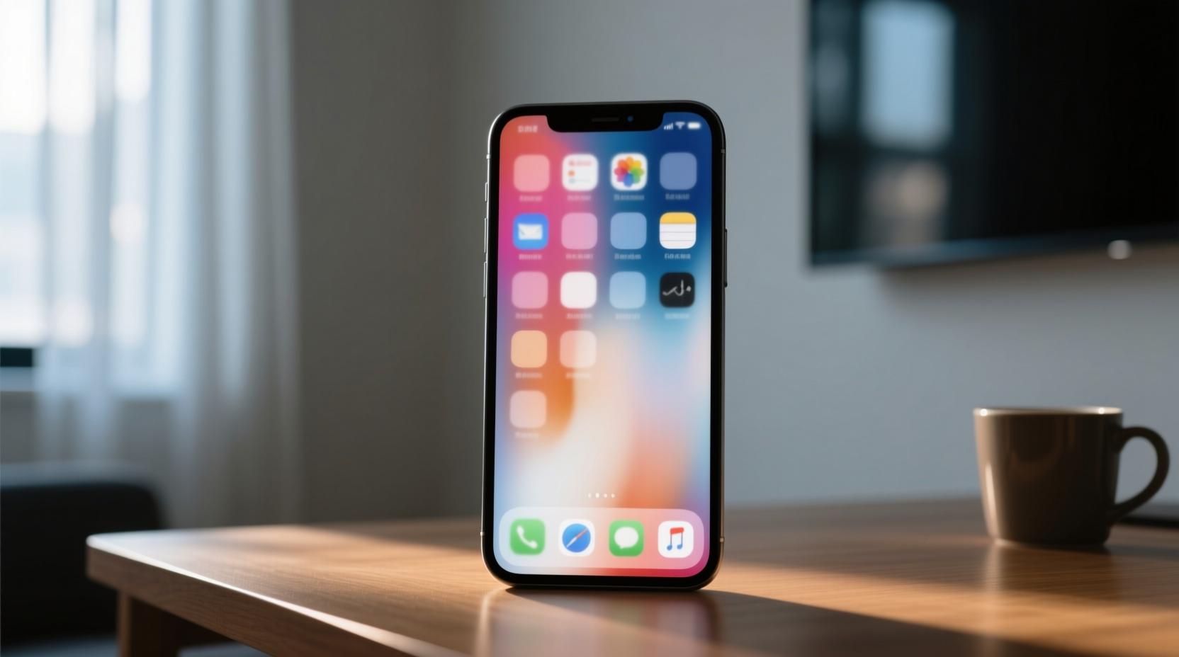 the blurred l home screen