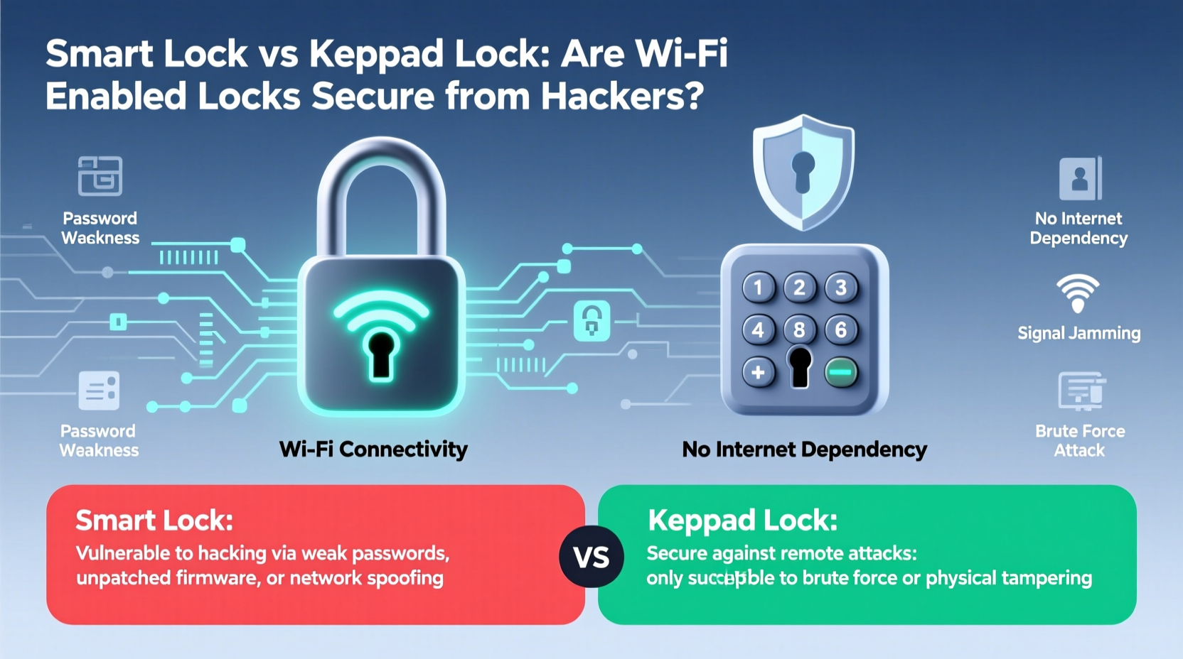 smart lock vs keypad lock are wifi locks actually secure from hackers