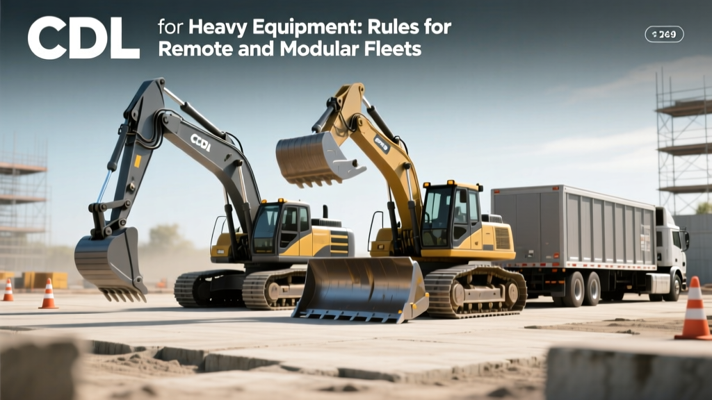 CDL for Heavy Equipment: Rules for Remote and Modular Fleets