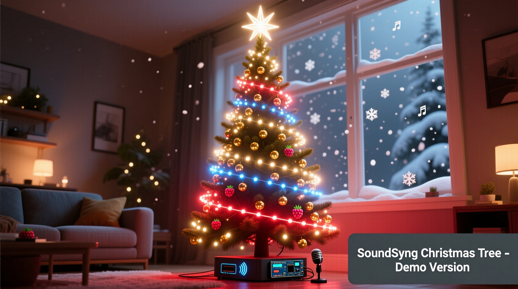 how to make a sound responsive christmas tree that pulses with music