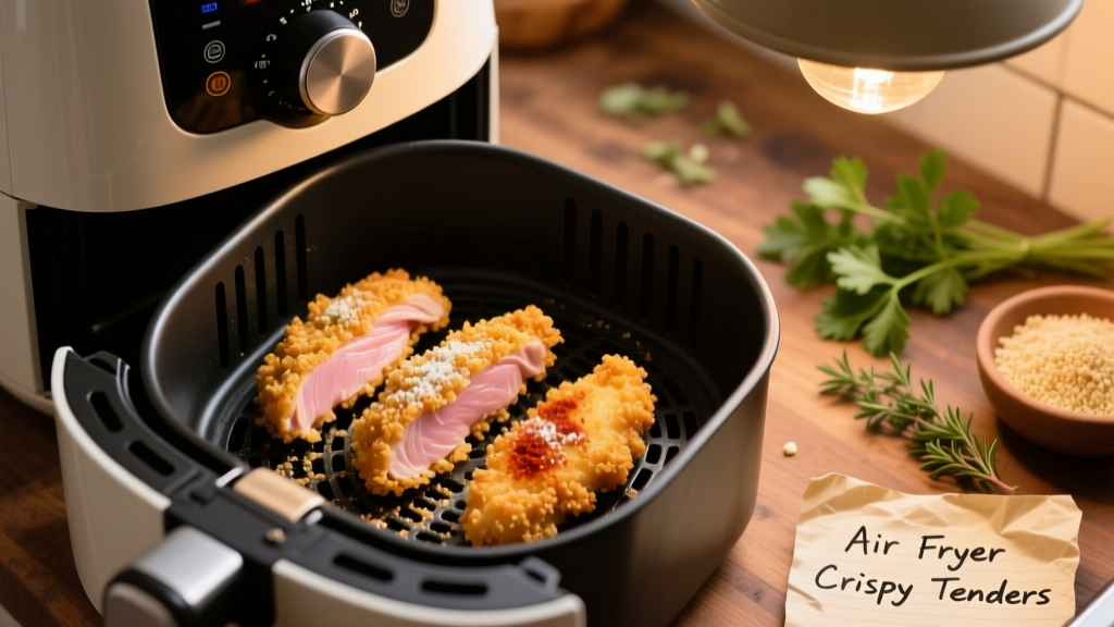 Crispy Bread Crumb Chicken Tenders in Air Fryer