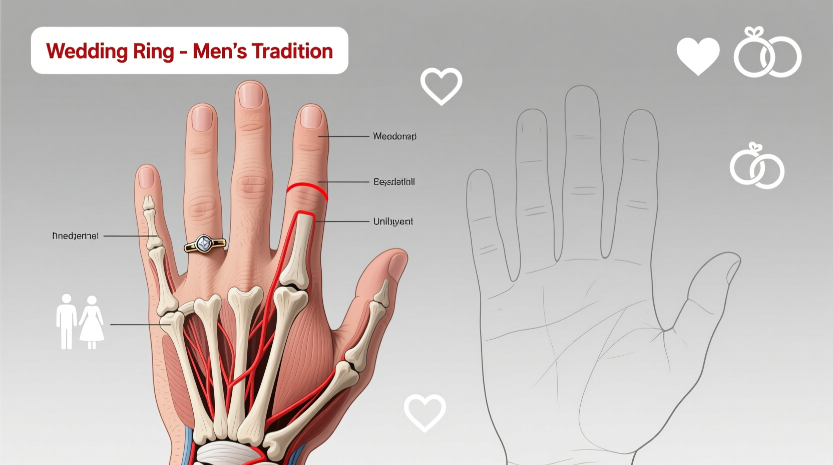 what hand does the wedding ring go on for men