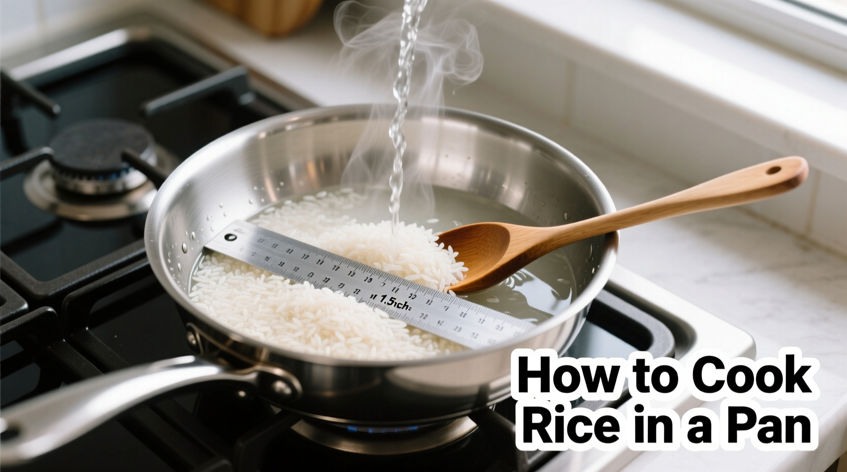 how to cook rice in a pan