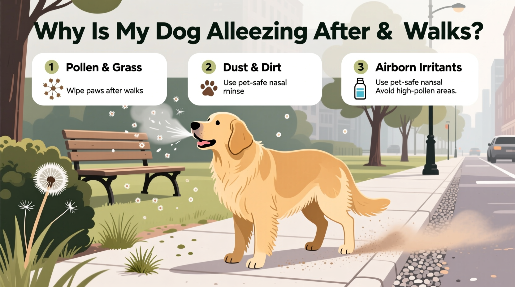 why is my dog sneezing after walks possible allergens and solutions