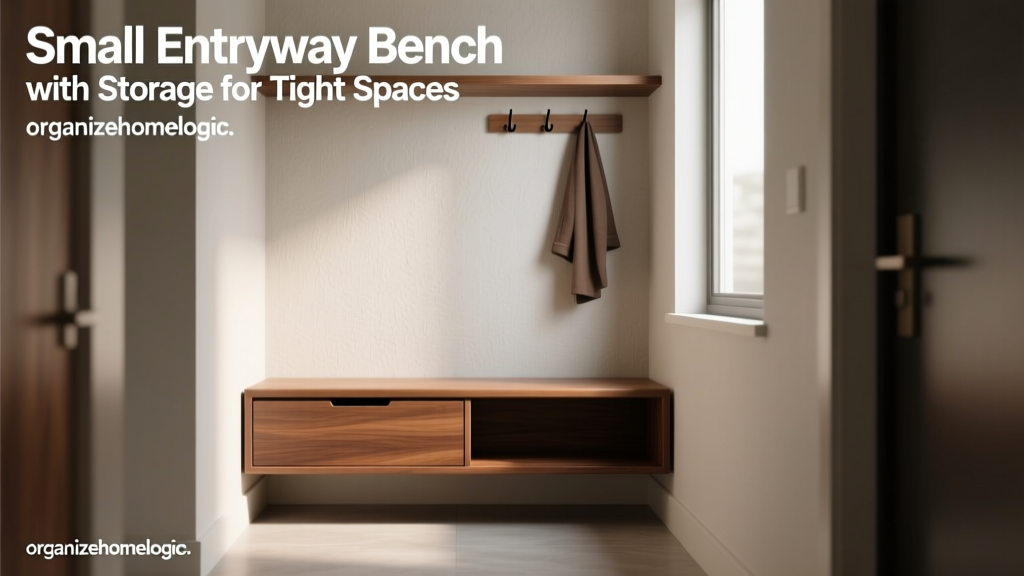Small Entryway Bench with Storage for Tight Spaces