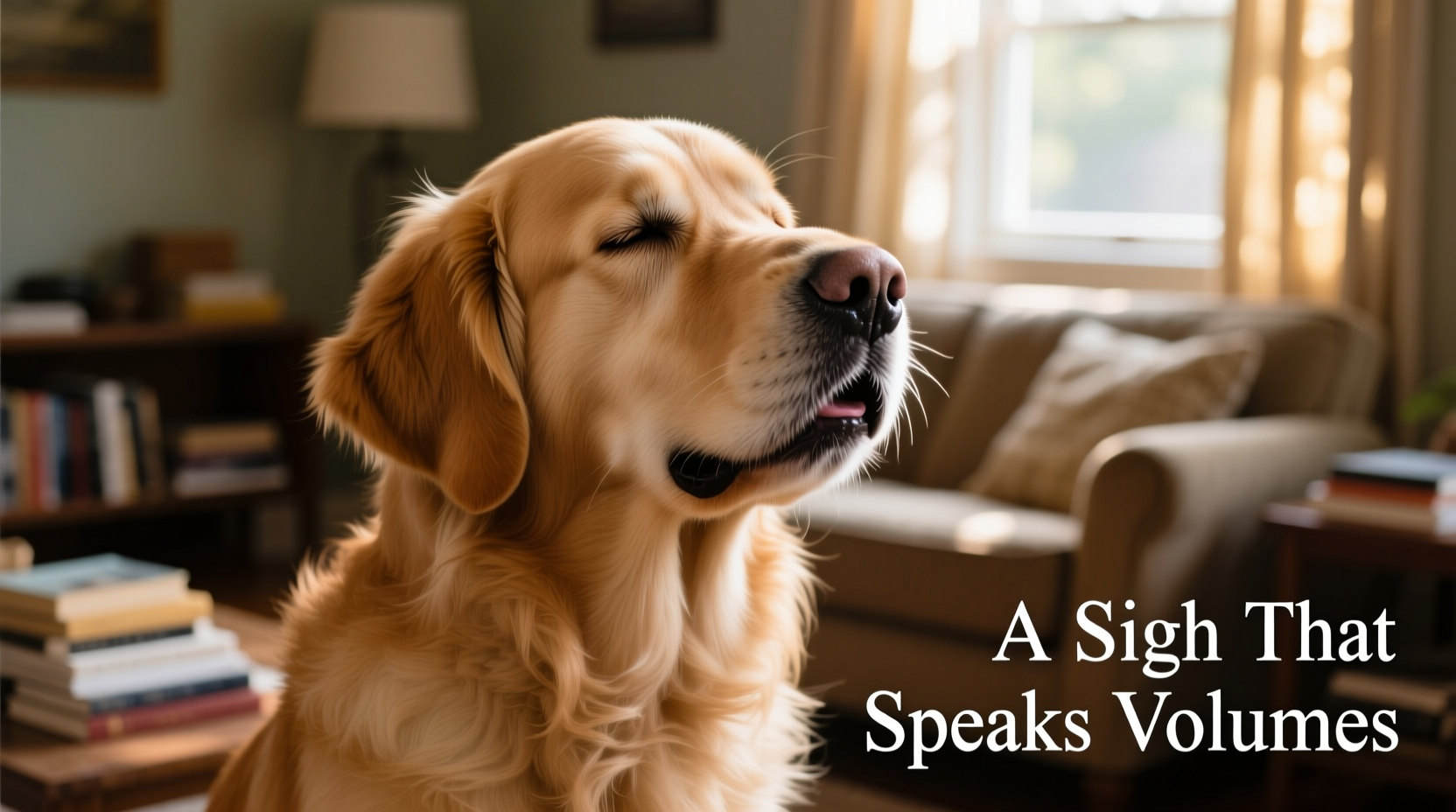 why does my dog sigh so loudly interpretation of canine body language