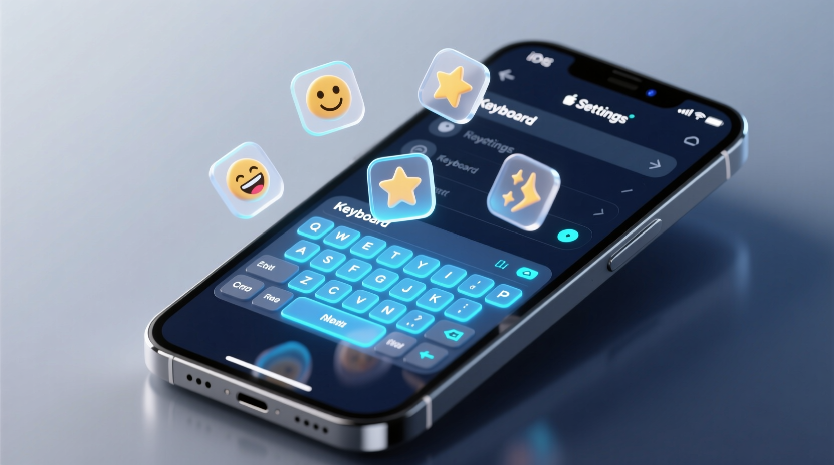 enable this built in keyboard on ios for tons of new em