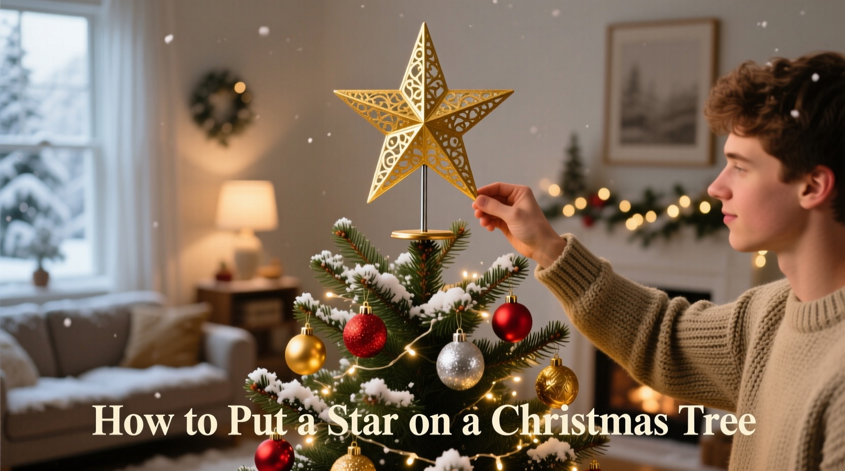 how to put on christmas tree star