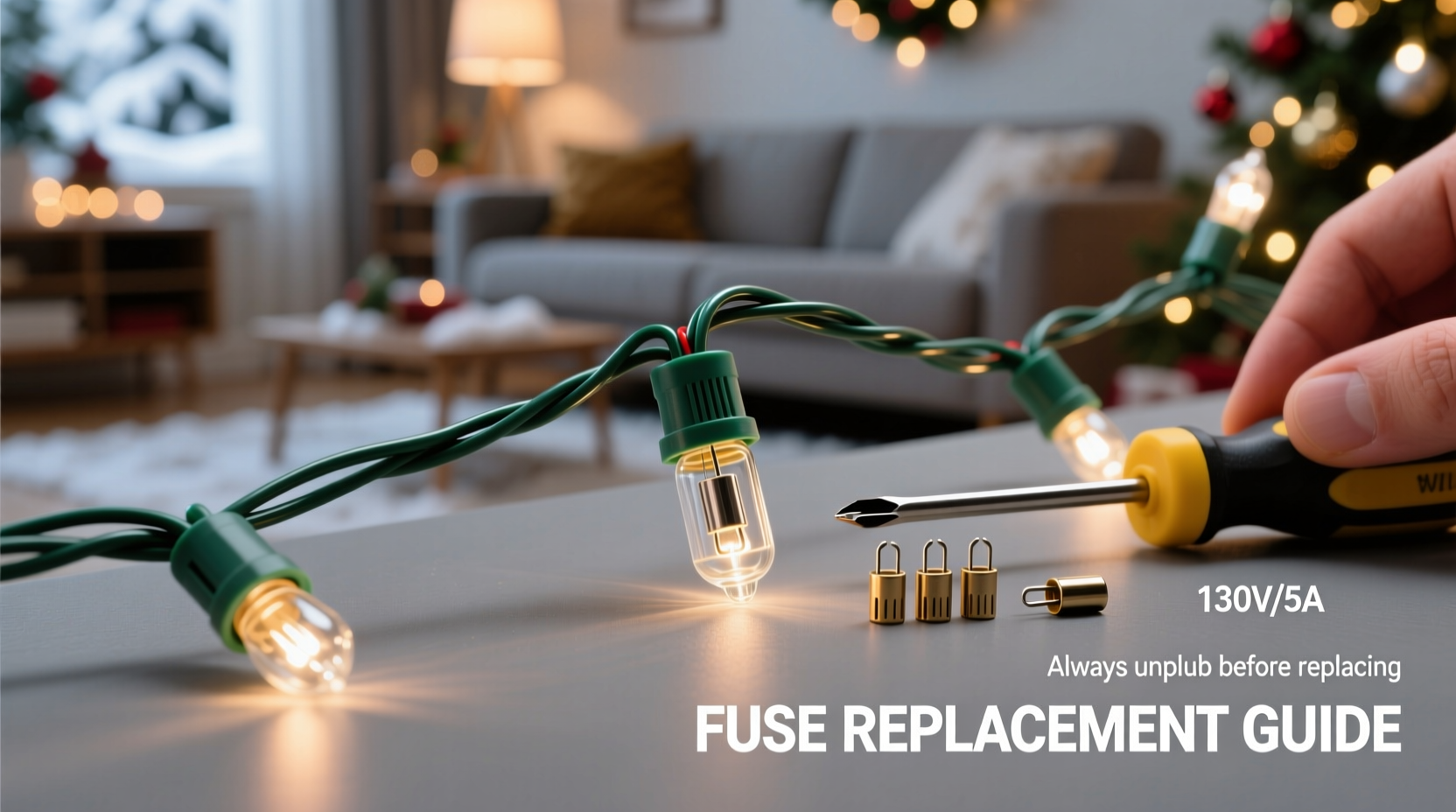 why do some christmas lights have fuses and how to replace them correctly