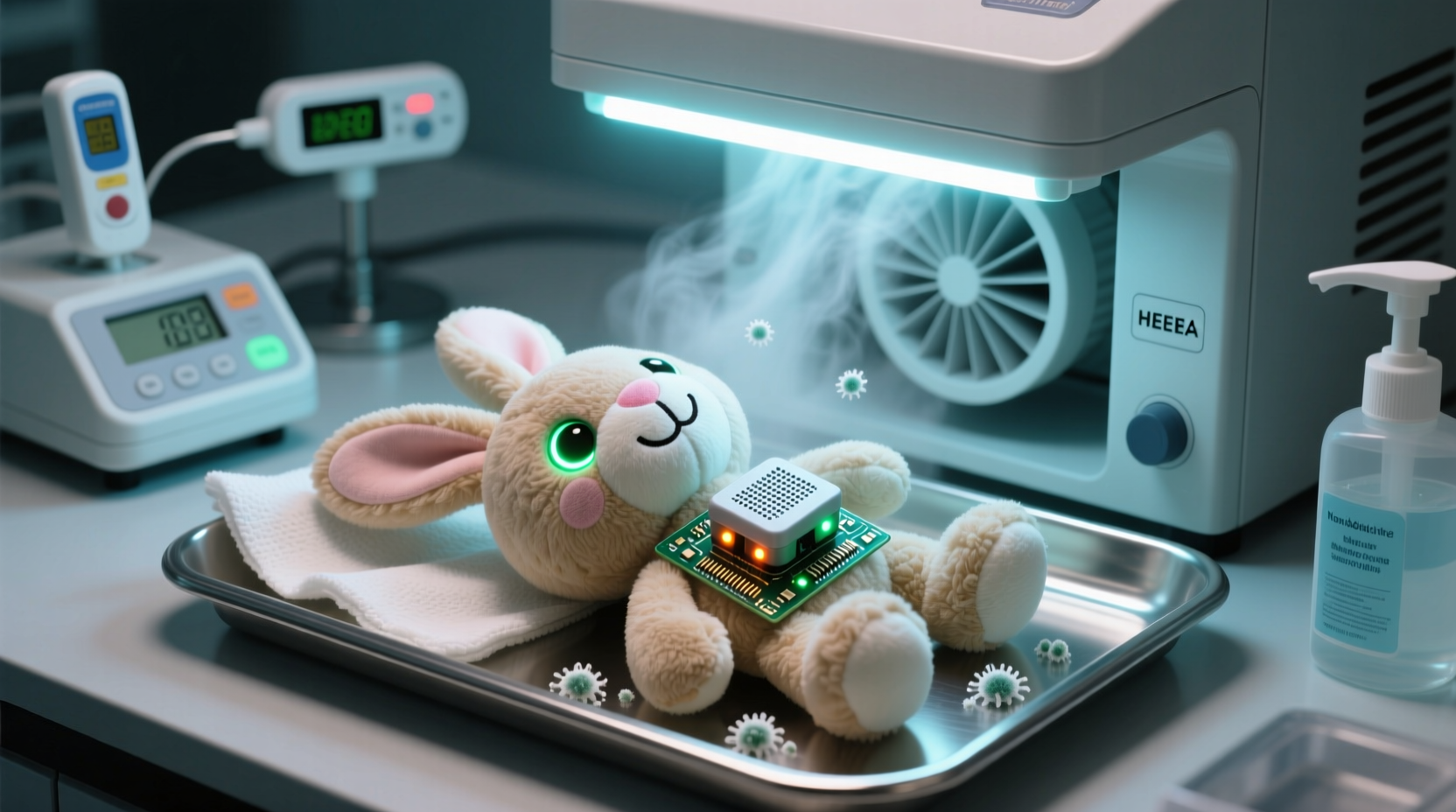 how to sanitize stuffed animals with electronics