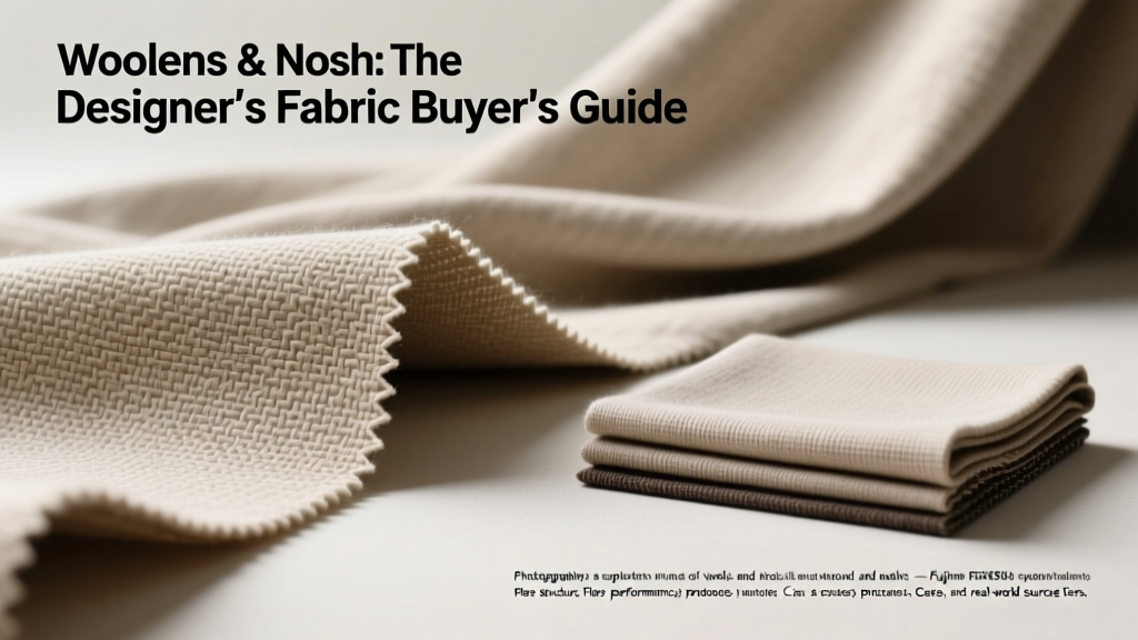 Woolens & Nosh: The Designer’s Fabric Buyer’s Guide